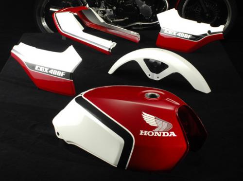 CBR400F 1型 純正タイプ ラインステッカー 新品 白ベース