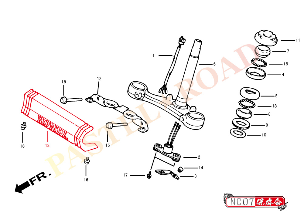 純正 ホンダ CBX400F フロント エンブレム ステー 超美品